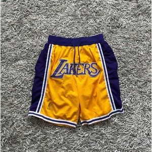 Vintage Just Don 1996-97 Los Angeles Lakers Basketball Shorts Made USA AUTHENTIC
